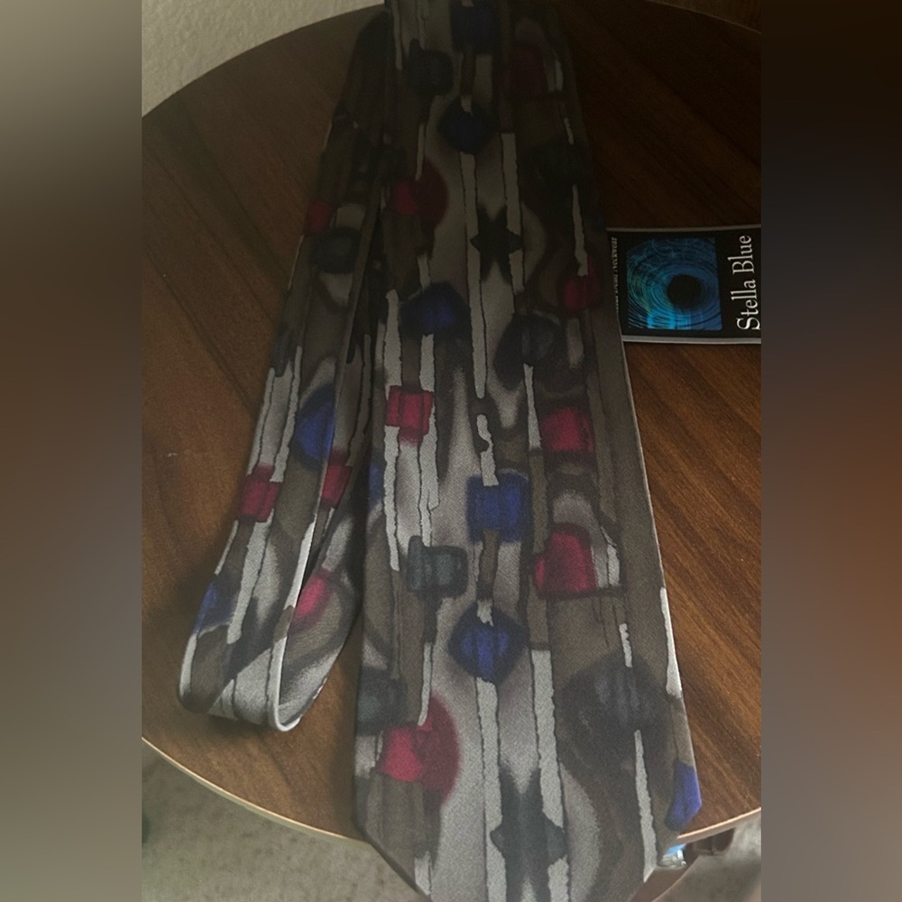 Sixth Set Grateful Dead Neckwear “Stella Blue”Abstract Pattern Tie!